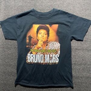 Bruno Mars Black Graphic Concert T-Shirt